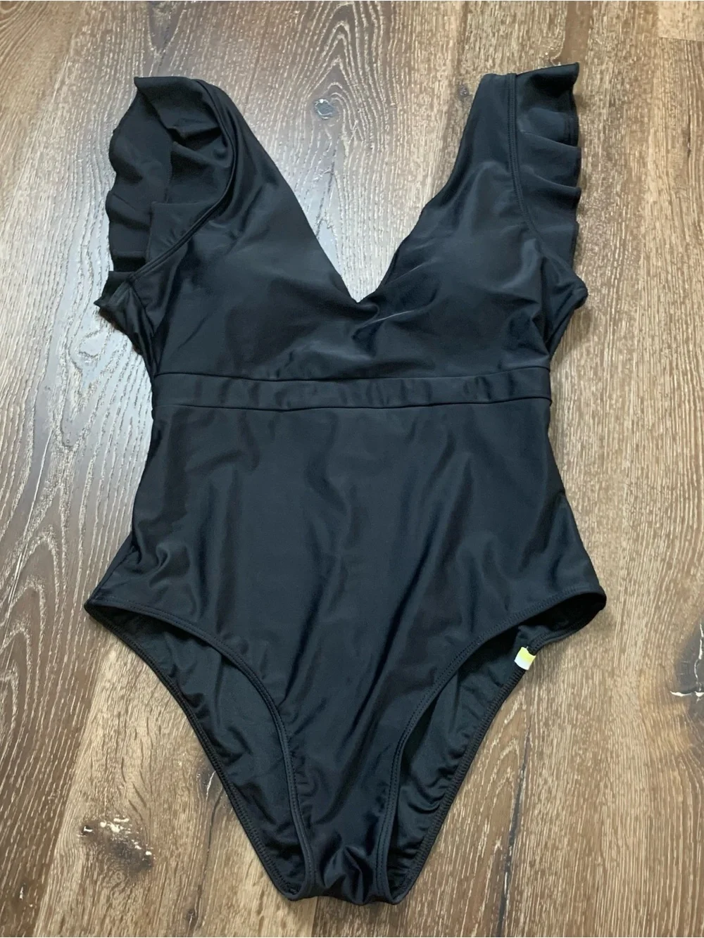 Summersalt Womens black the Ruffle backflip one piece swimsuit 10